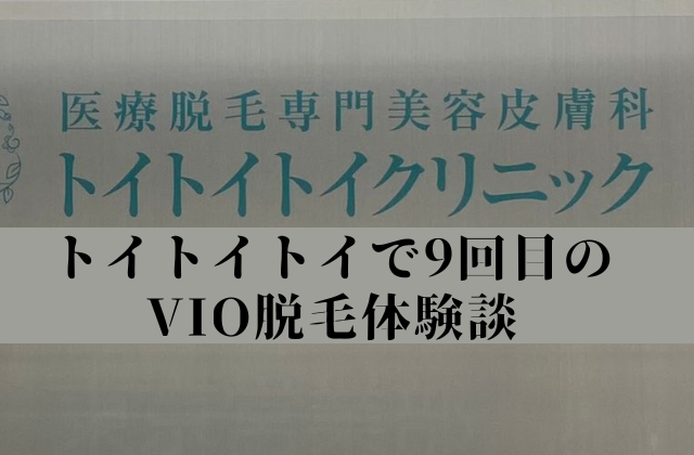 メンズトイトイトイで9回目のVIO脱毛体験談